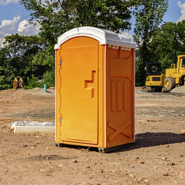 do you offer hand sanitizer dispensers inside the portable restrooms in Hollis OK